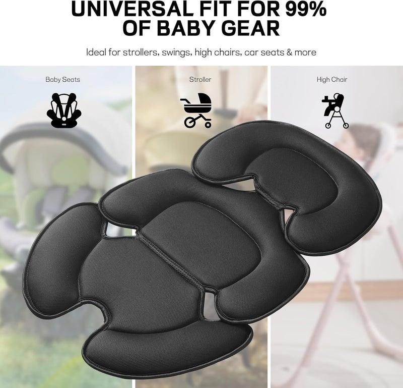 Ihaapsi Universal Baby Seat Liner – Reversible Infant Car Seat Insert & Stroller Cushion – Head & Body Support for Newborns – All-Season Soft Pad for Swings, High Chairs, Travel – Gift-Ready, Machine Washable - Image 5